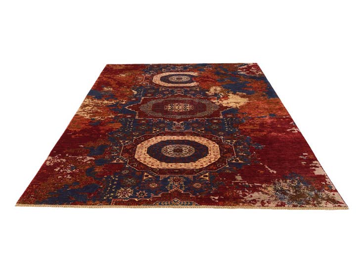 Detail image of 6' 9 x 10' 1 Hand Knotted Mamluk Ziegler Rug