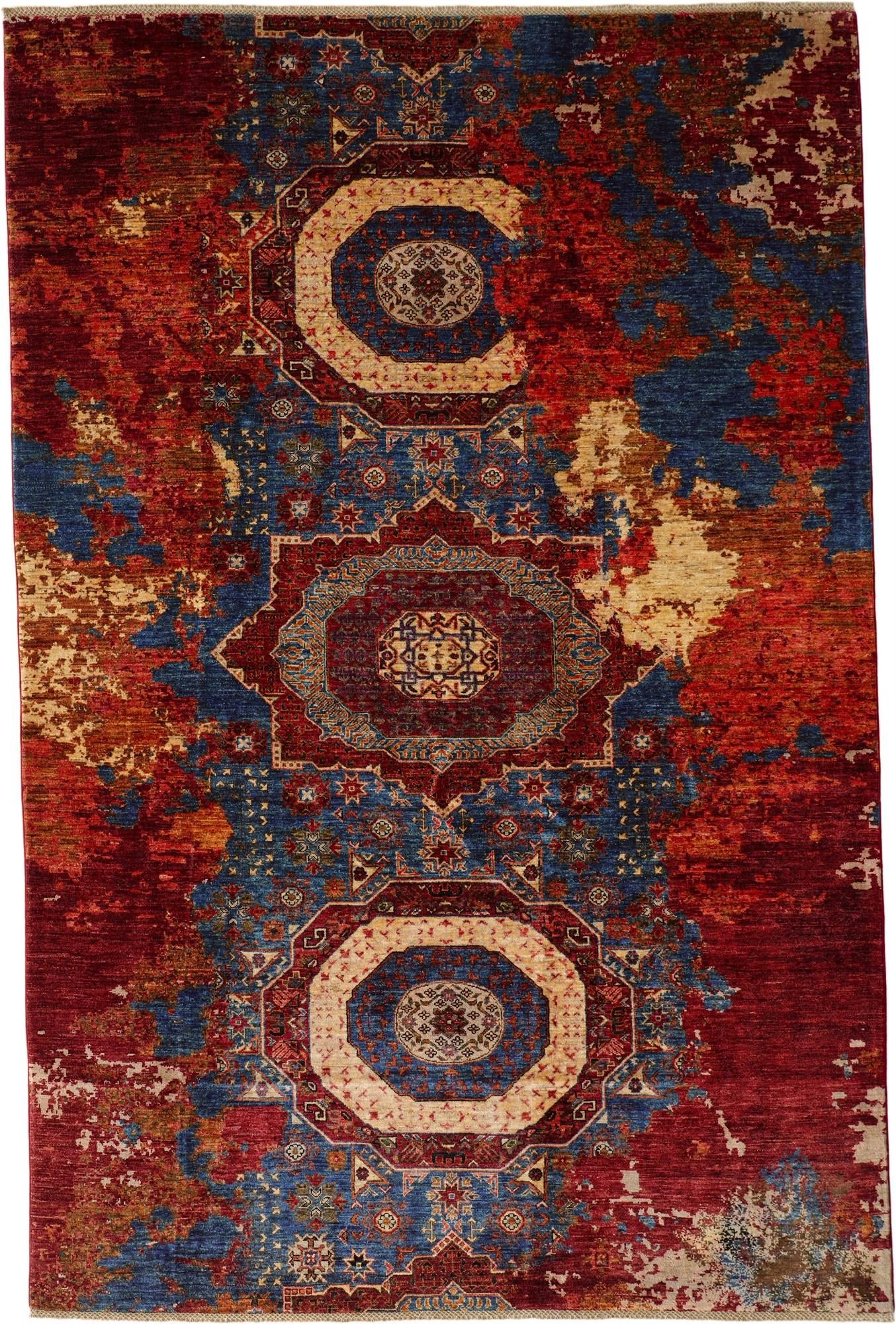 6' 9 x 10' 1 Hand Knotted Mamluk Ziegler Rug