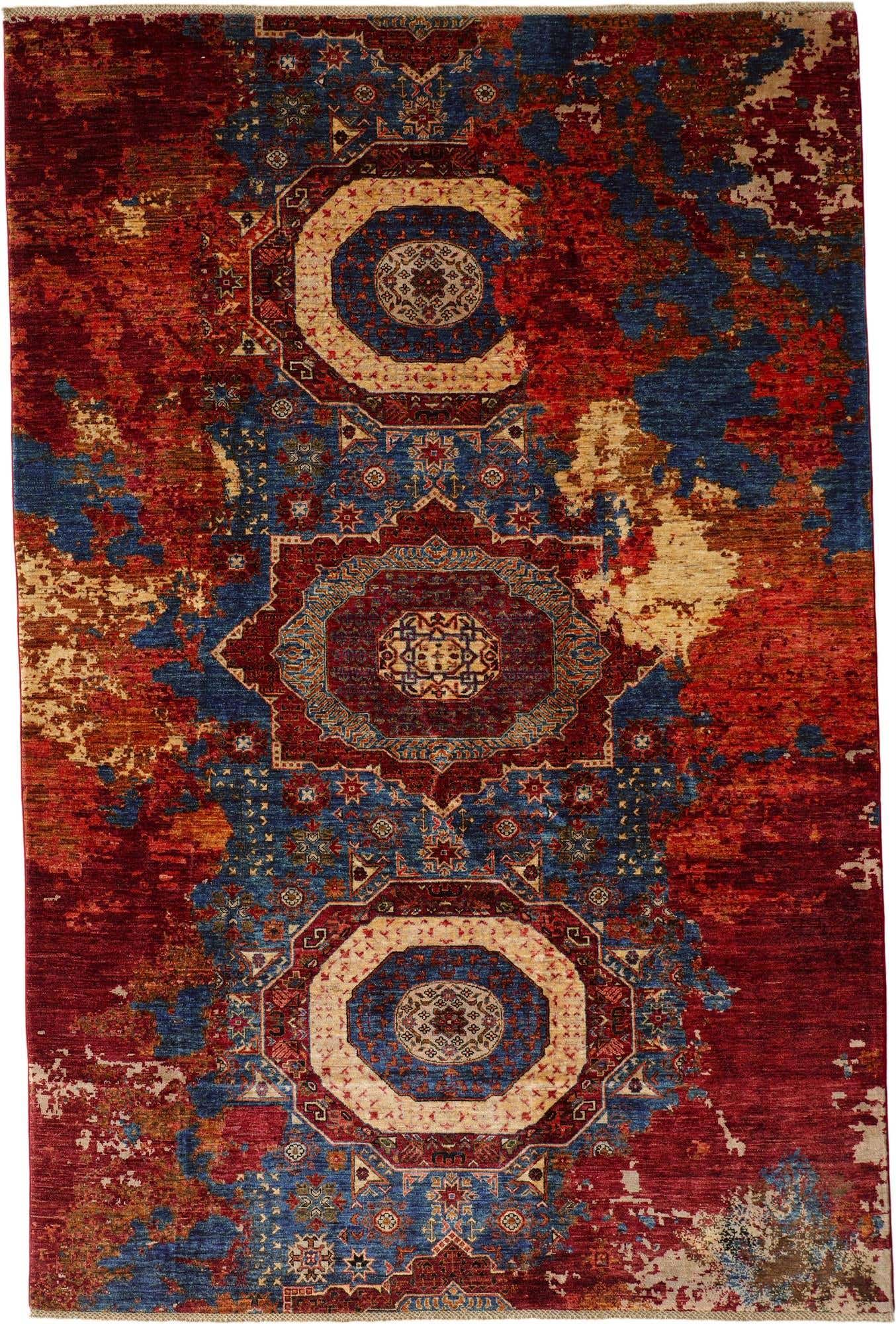 6' 9 x 10' 1 Hand Knotted Mamluk Ziegler Rug