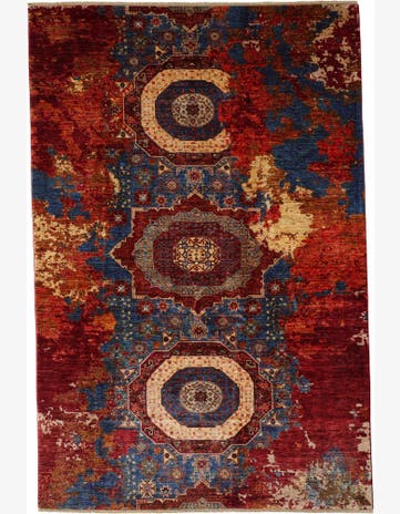 6' 9 x 10' 1 Hand Knotted Mamluk Ziegler Rug