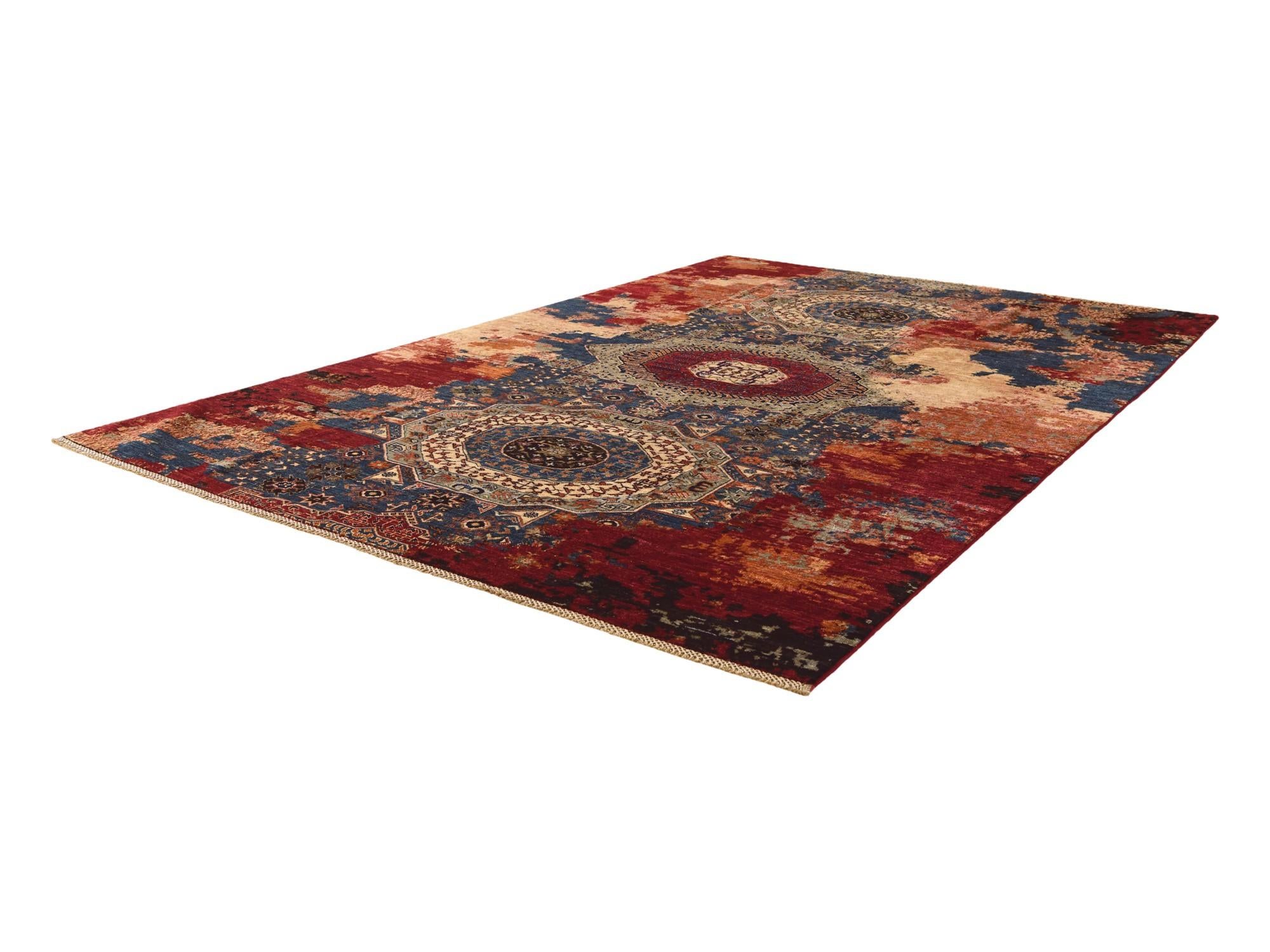 Detail image 4 of 11: 6' 9 x 10' 2 Hand Knotted Mamluk Ziegler Rug