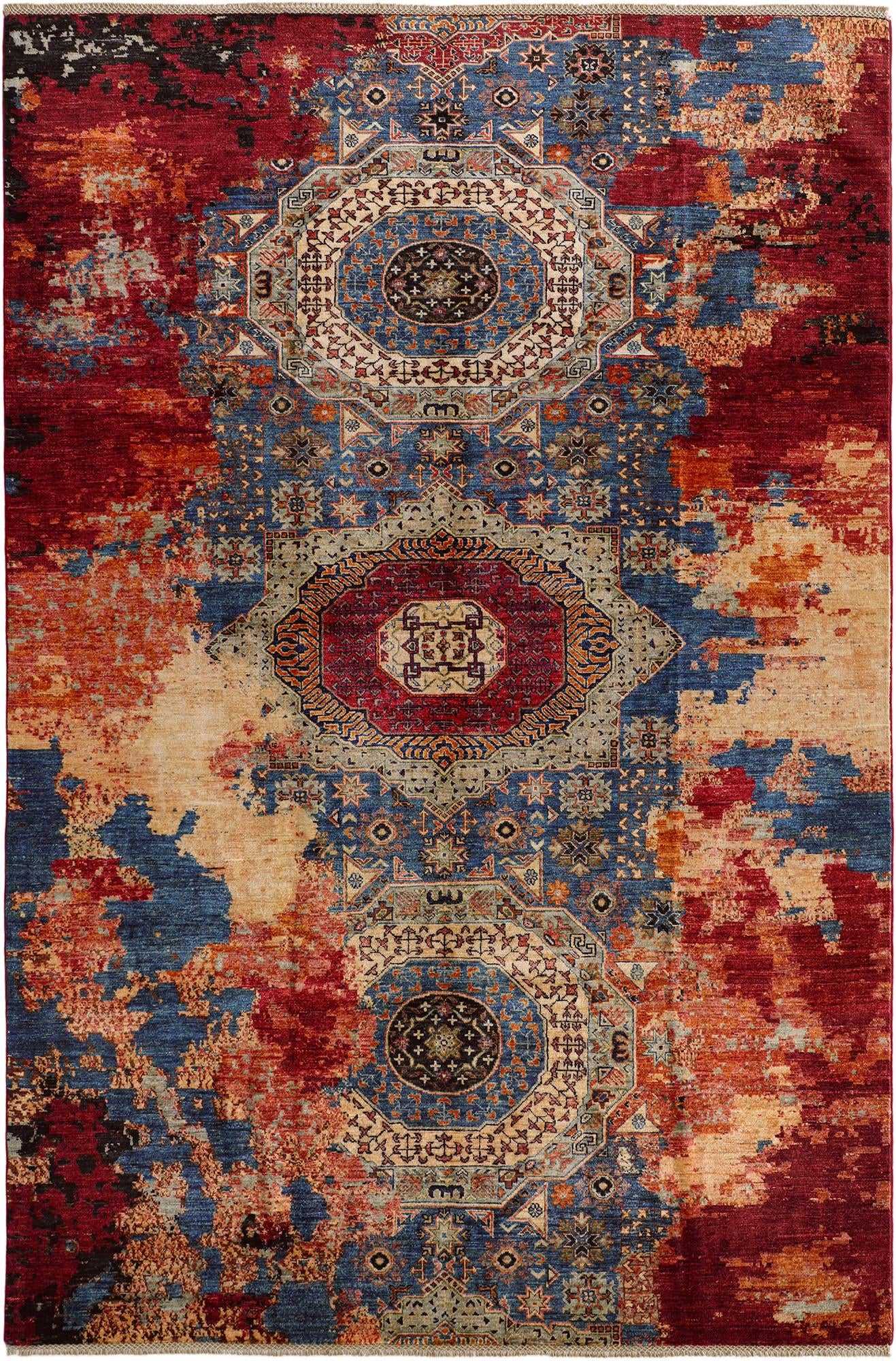 Detail image 2 of 11: 6' 9 x 10' 2 Hand Knotted Mamluk Ziegler Rug