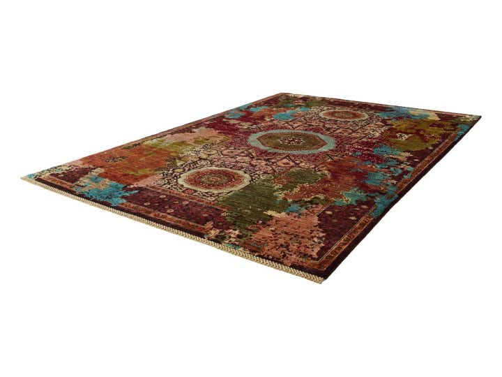 5' 9 x 8' 6 Hand Knotted Mamluk Ziegler Rug