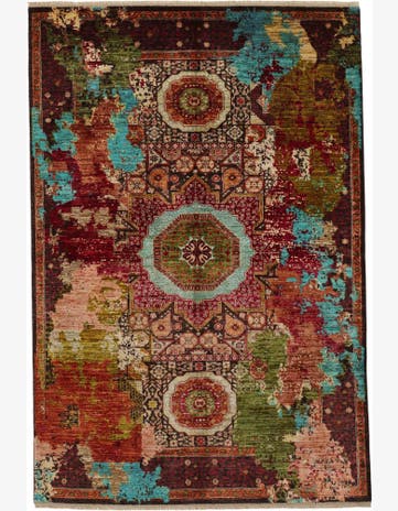 5' 9 x 8' 6 Hand Knotted Mamluk Ziegler Rug