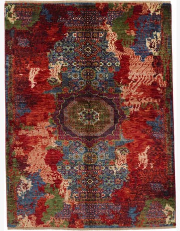 5' 10 x 7' 9 Hand Knotted Mamluk Ziegler Rug