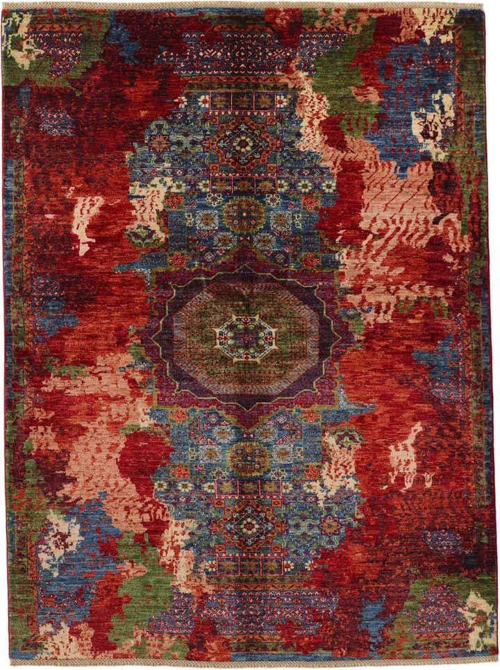 5' 10 x 7' 9 Hand Knotted Mamluk Ziegler Rug