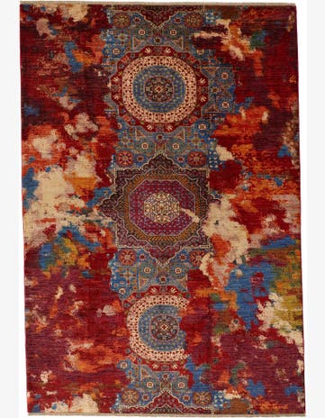 6' 11 x 10' 1 Hand Knotted Mamluk Ziegler Rug