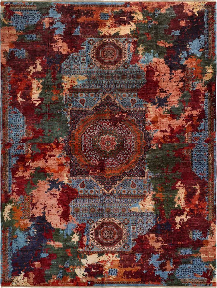 11' x 14' 6 Hand Knotted Mamluk Ziegler Rug