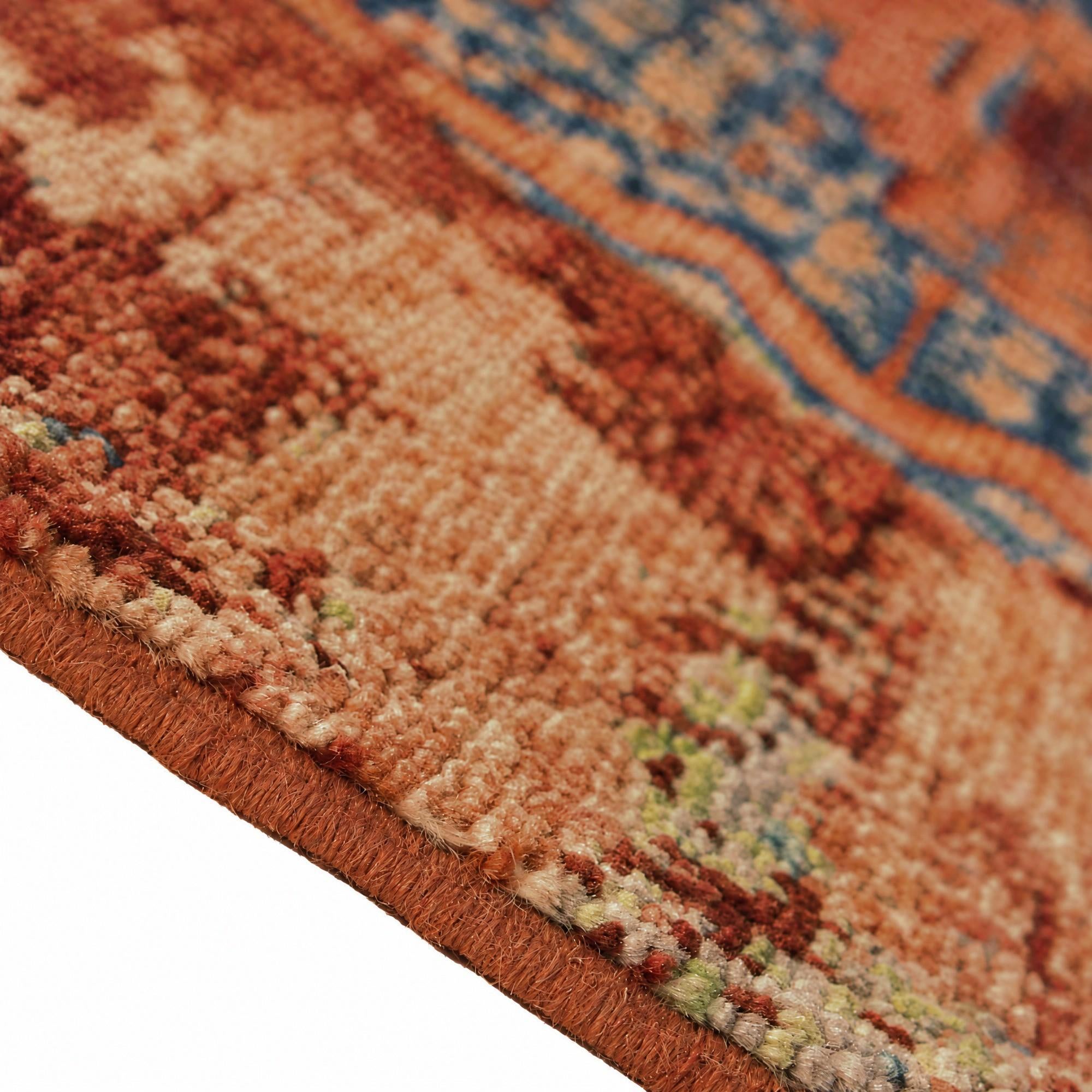 90cm x 120cm Hand Knotted Mamluk Ziegler Rug