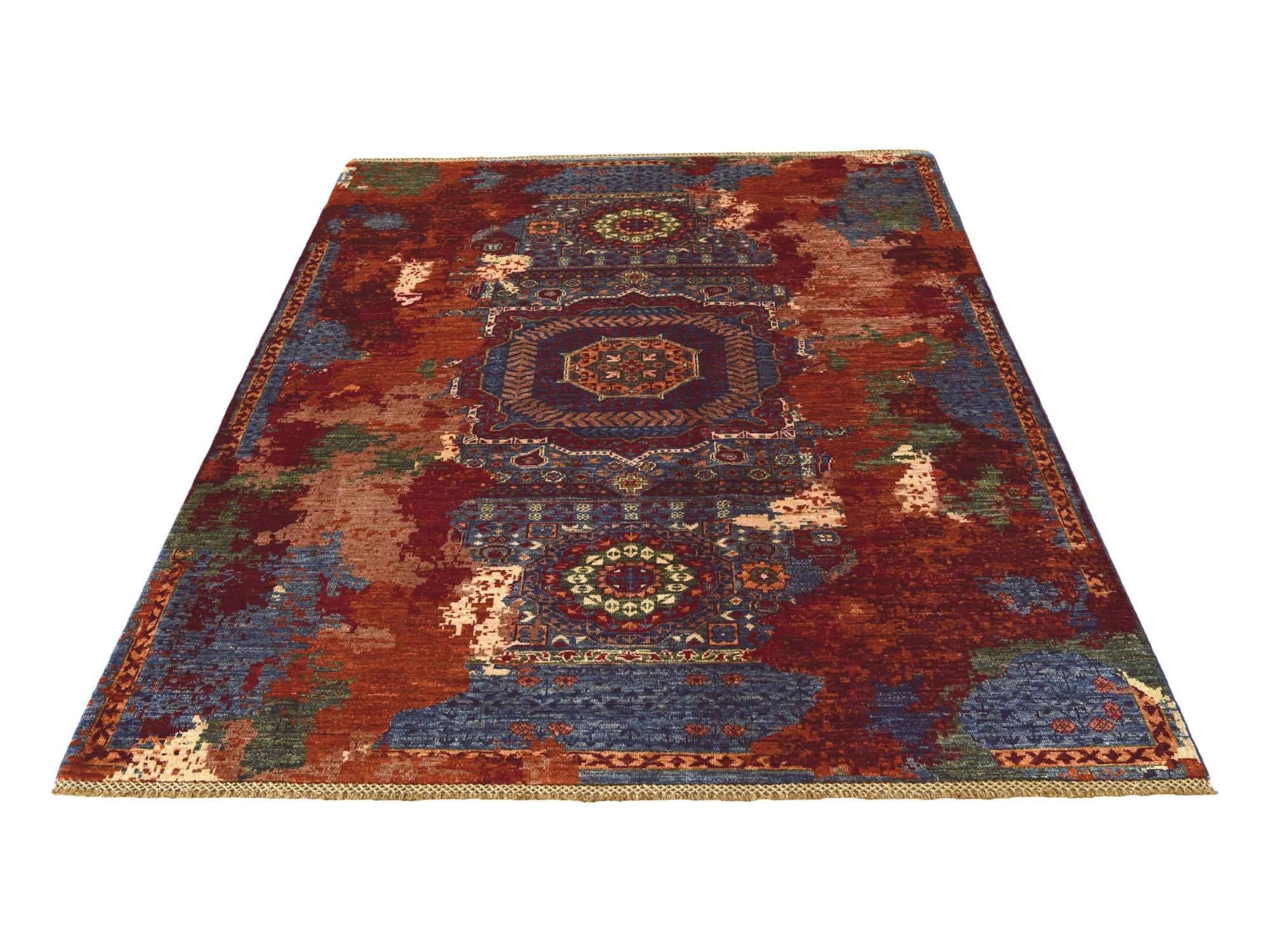5' 3 x 7' Hand Knotted Mamluk Ziegler Rug