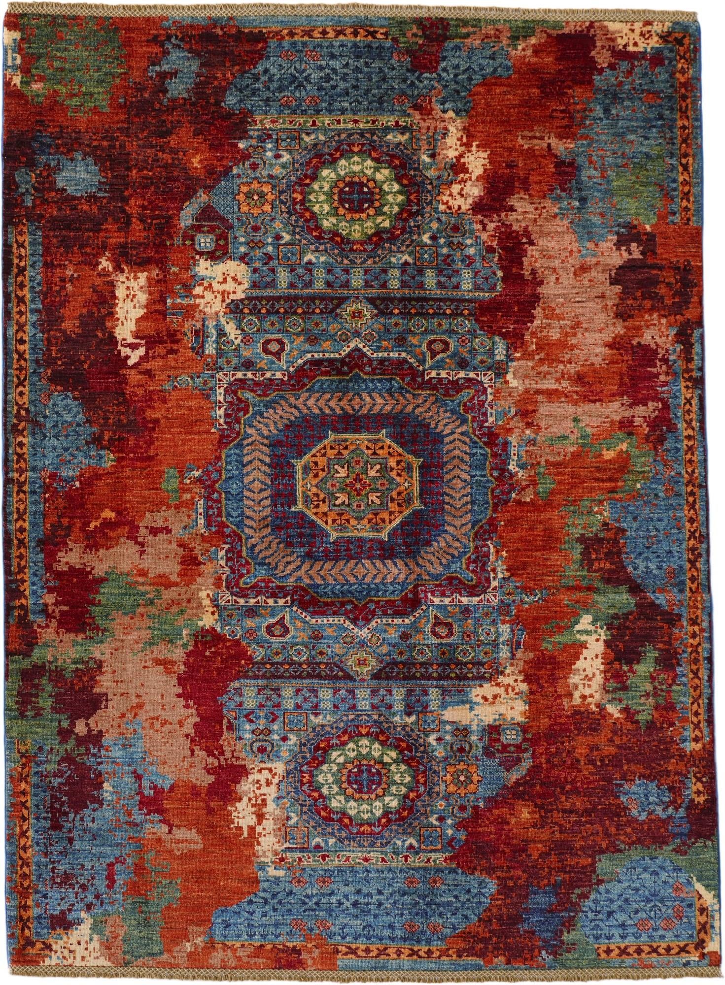 5' 3 x 7' Hand Knotted Mamluk Ziegler Rug