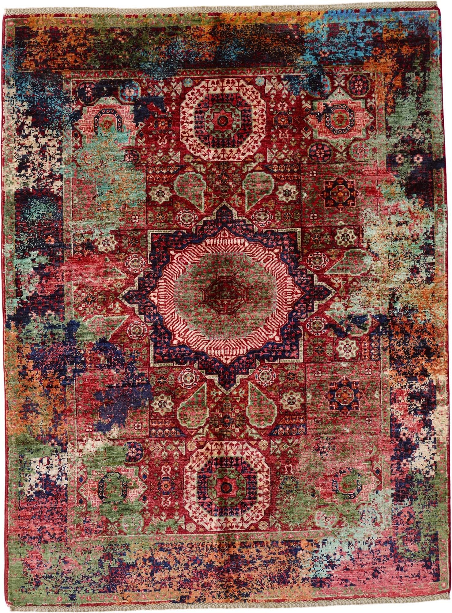 5' x 6' 6 Hand Knotted Mamluk Ziegler Rug