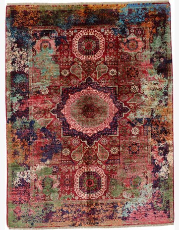 5' x 6' 6 Hand Knotted Mamluk Ziegler Rug