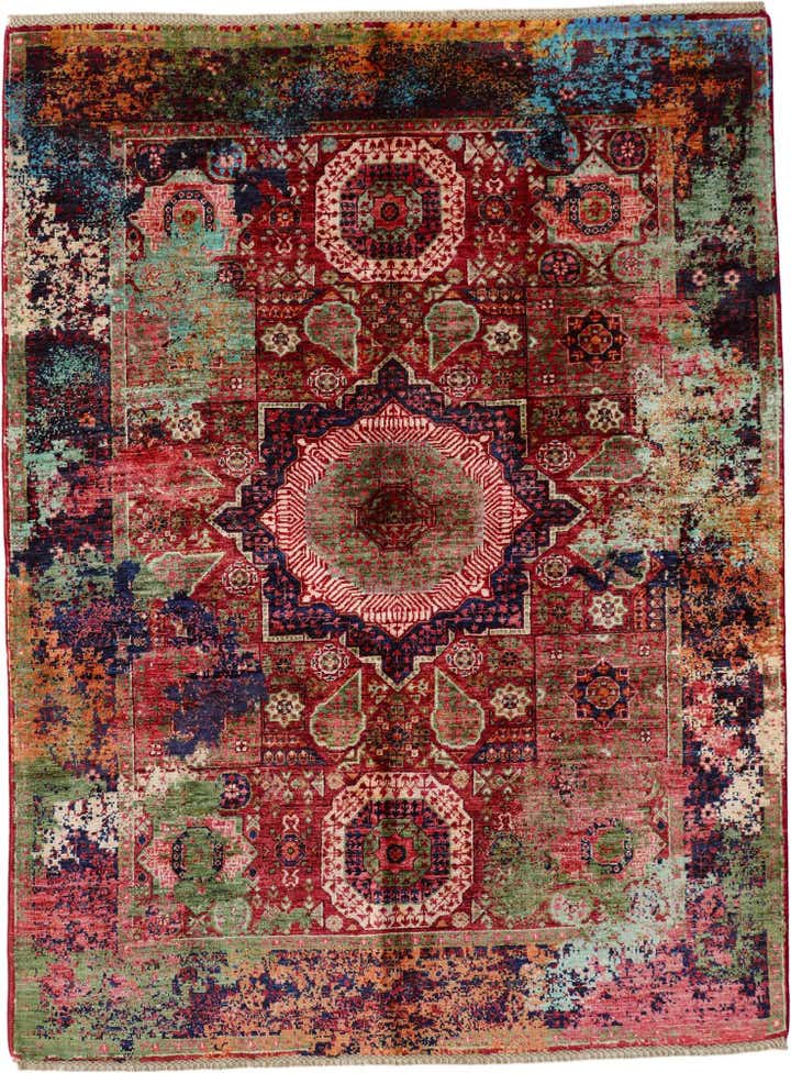 5' x 6' 6 Hand Knotted Mamluk Ziegler Rug