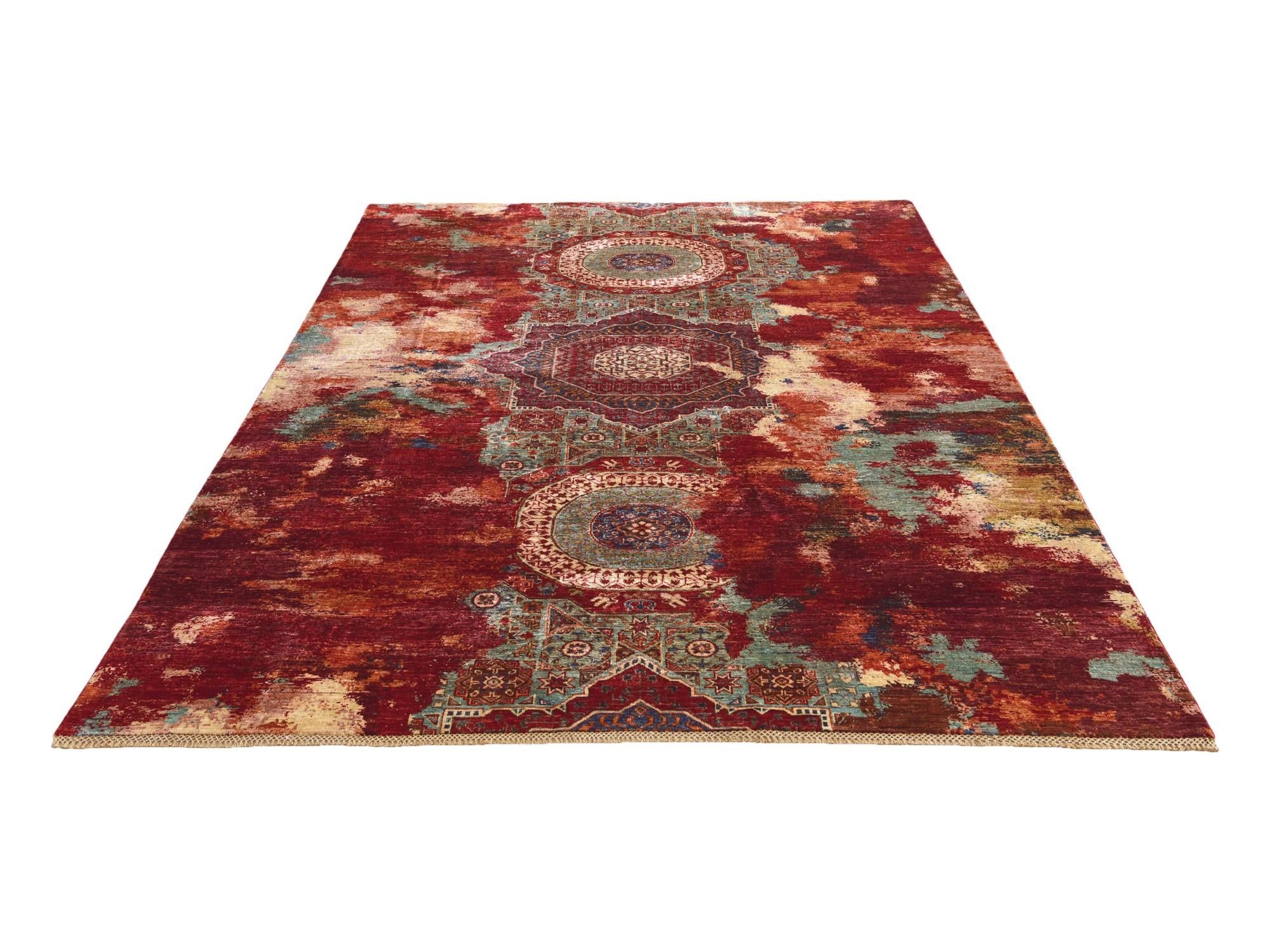 6' 9 x 9' 5 Hand Knotted Mamluk Ziegler Rug