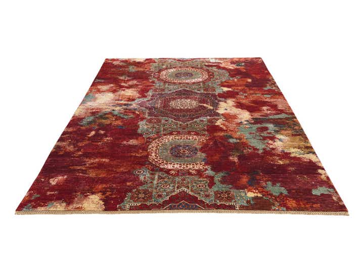 6' 9 x 9' 5 Hand Knotted Mamluk Ziegler Rug