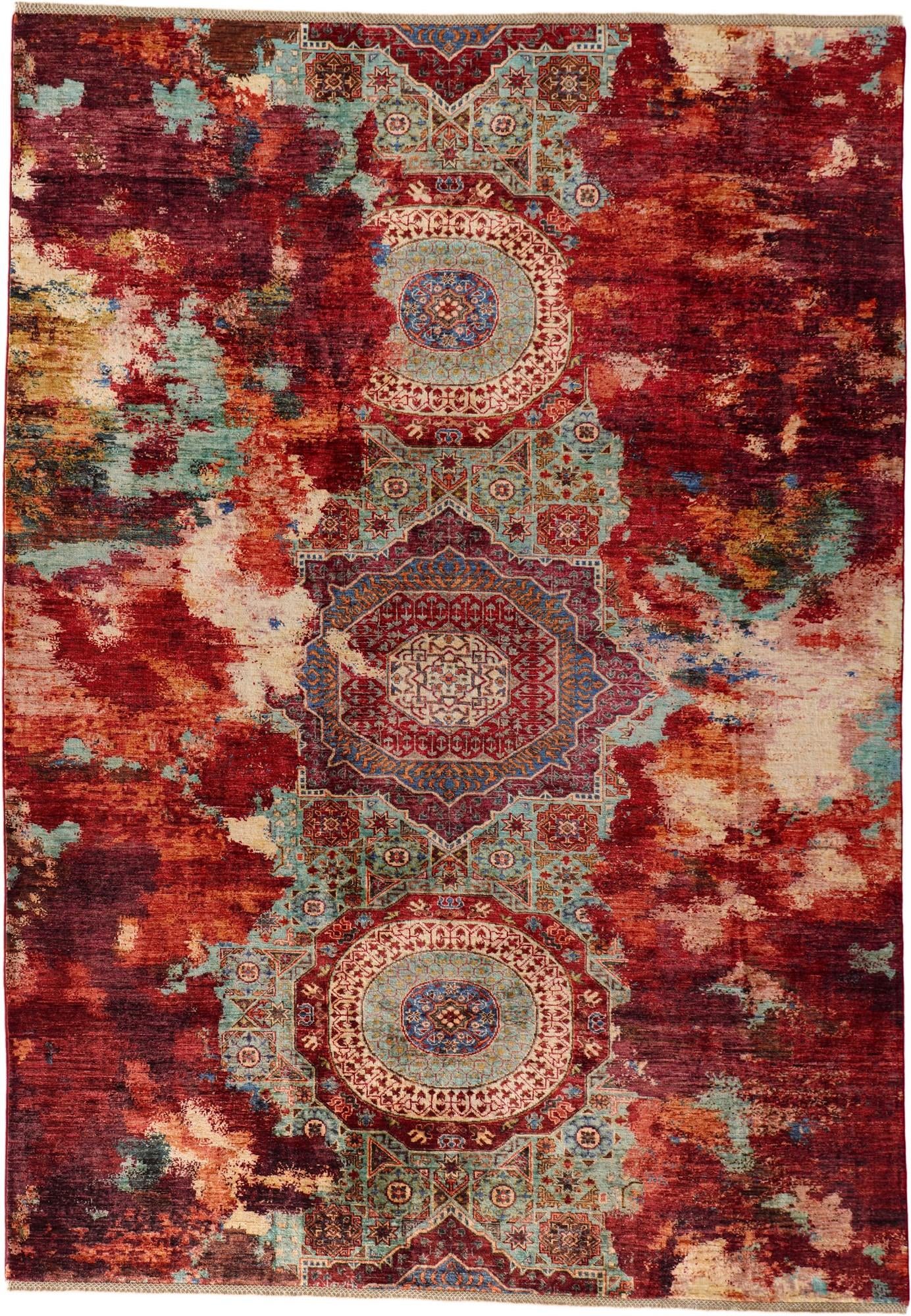 6' 9 x 9' 5 Hand Knotted Mamluk Ziegler Rug