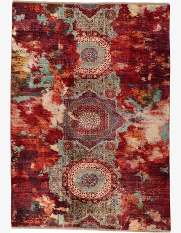 6' 9 x 9' 5 Hand Knotted Mamluk Ziegler Rug