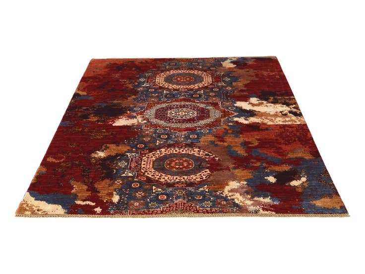 Detail image of 5' 9 x 8' 1 Hand Knotted Mamluk Ziegler Rug