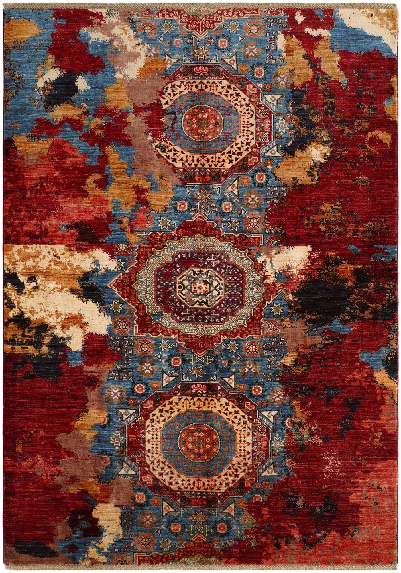 5' 9 x 8' 1 Hand Knotted Mamluk Ziegler Rug