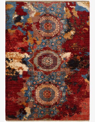 5' 9 x 8' 1 Hand Knotted Mamluk Ziegler Rug