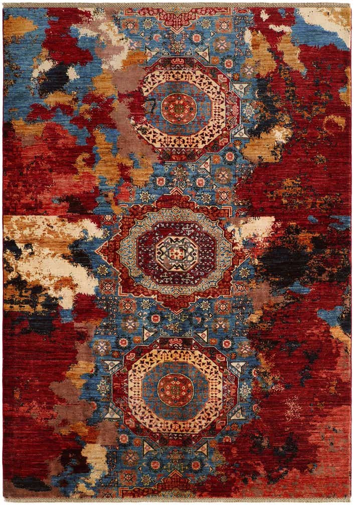 5' 9 x 8' 1 Hand Knotted Mamluk Ziegler Rug
