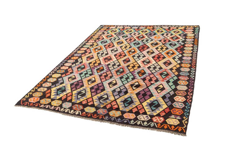 Detail image of 7' 2 x 9' 4 Hand Knotted Marok Kilim Rug