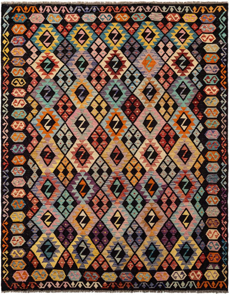 Detail image of 7' 2 x 9' 4 Hand Knotted Marok Kilim Rug