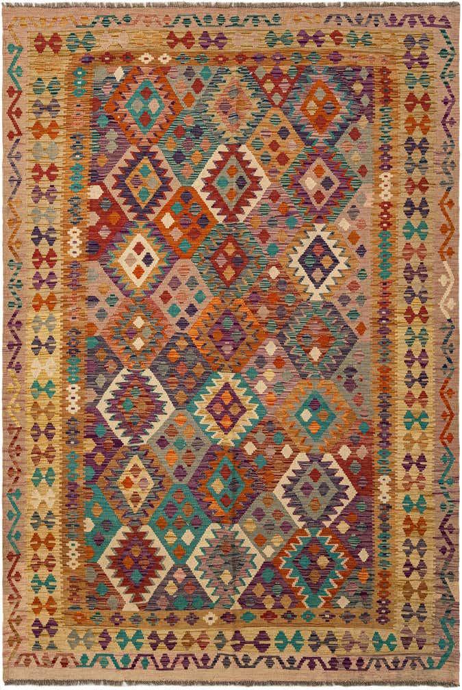 6' 8 x 9' 9 Hand Knotted Marok Kilim Rug