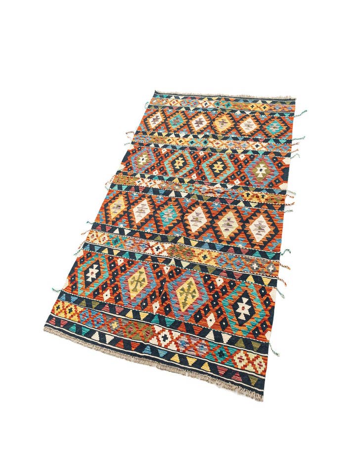 Detail image of 4' 10 x 6' 6 Hand Knotted Marok Kilim Rug