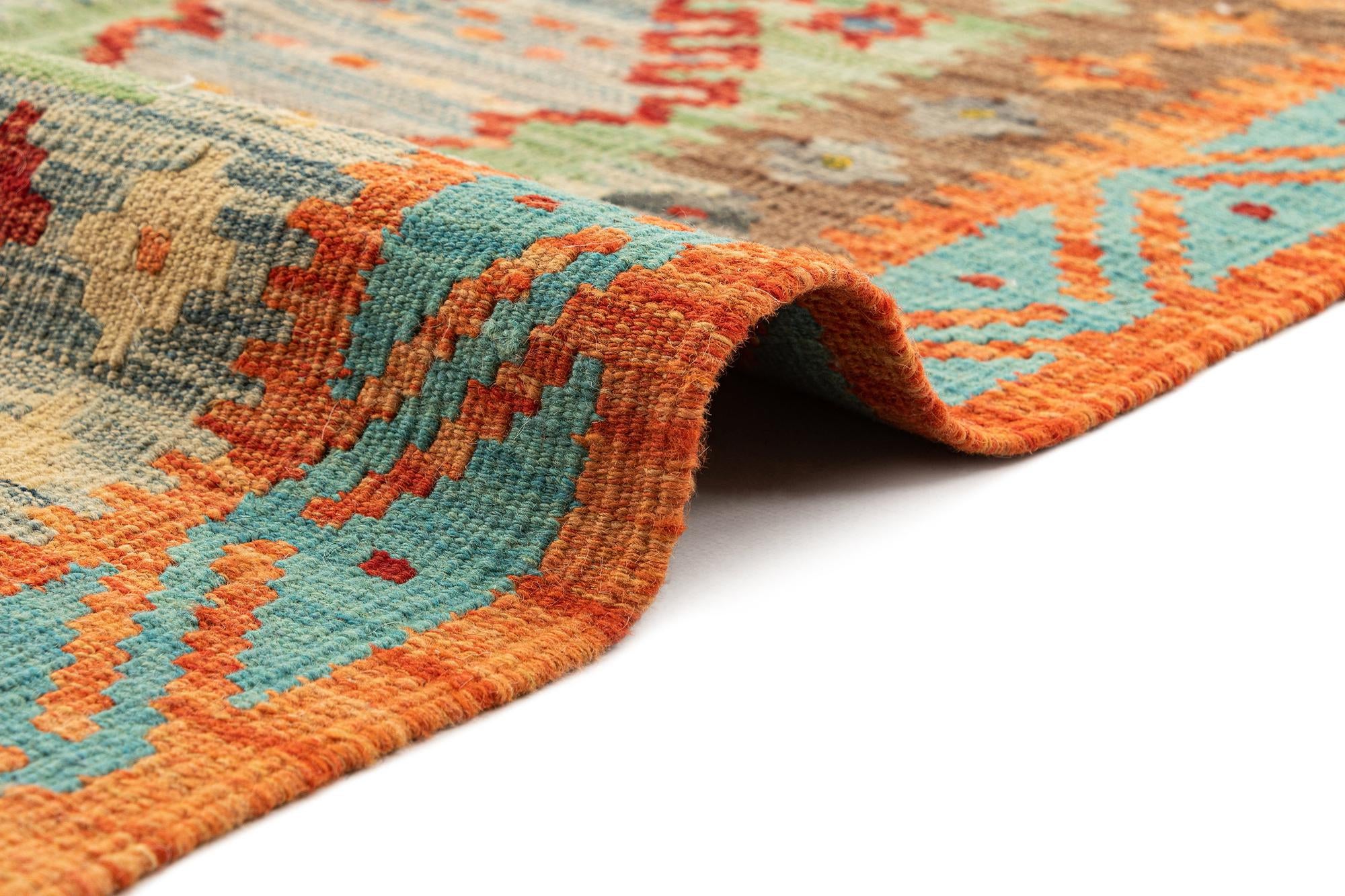 6' 8 x 9' 8 Hand Knotted Marok Kilim Rug