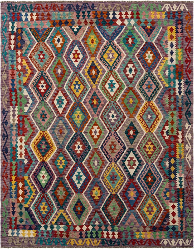 Detail image of 8' 2 x 9' 4 Hand Knotted Marok Kilim Rug