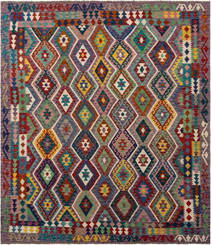 8' 2 x 9' 4 Hand Knotted Marok Kilim Rug