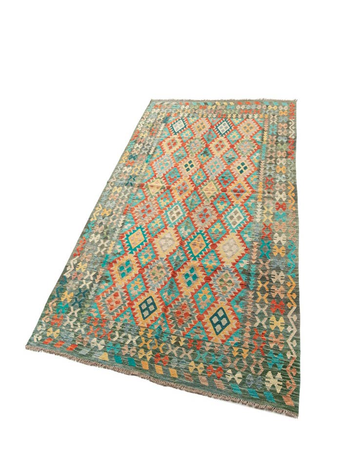 Detail image of 6' 11 x 9' 7 Hand Knotted Marok Kilim Rug