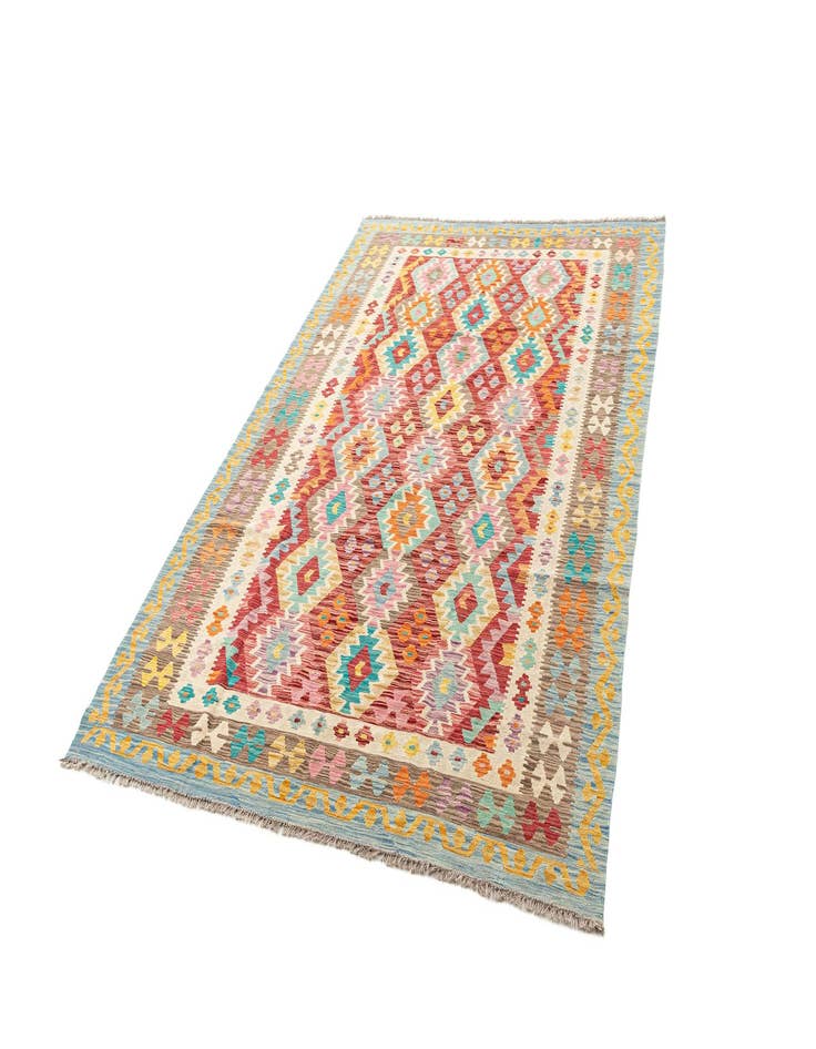 Detail image of 6' 6 x 9' 7  Hand Knotted Marok Kilim Rug