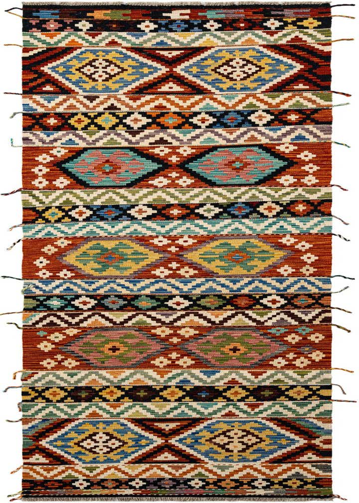 3' x 9' 9 Hand Knotted Marok Kilim Rug