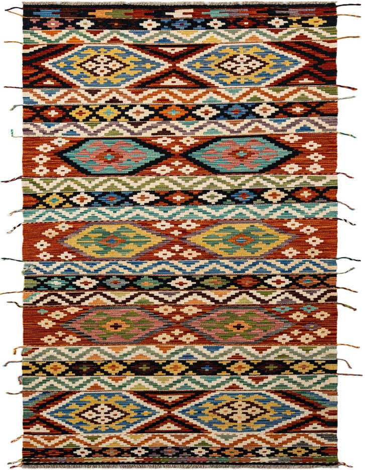 3' x 9' 9 Hand Knotted Marok Kilim Rug