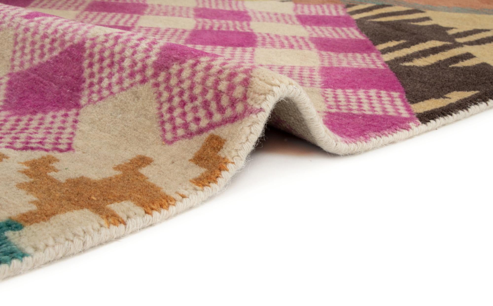 7' 6 x 9' 7 Modern Manshu Wool Rug