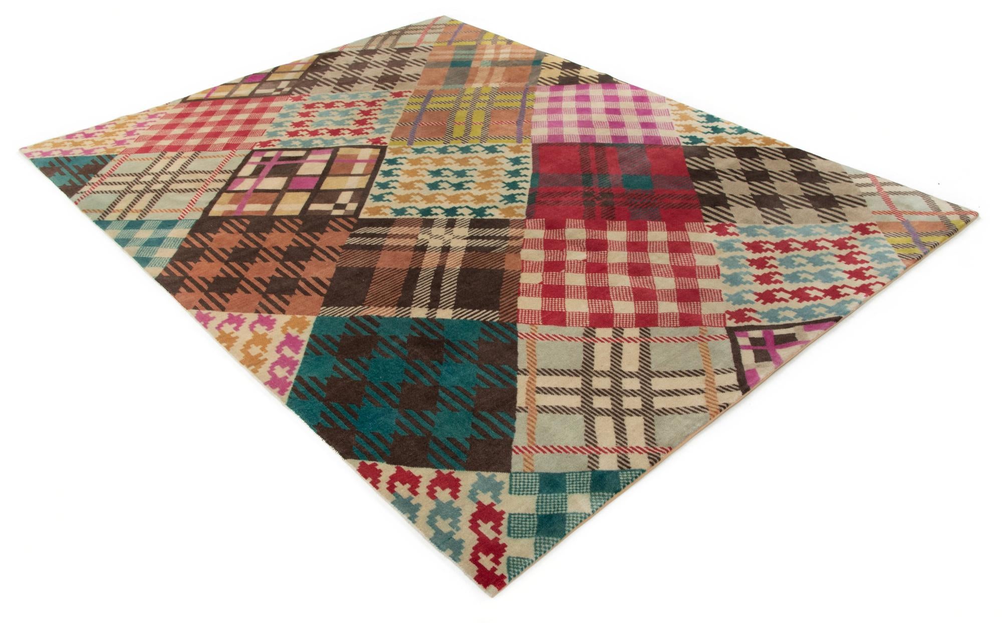 7' 6 x 9' 7 Modern Manshu Wool Rug
