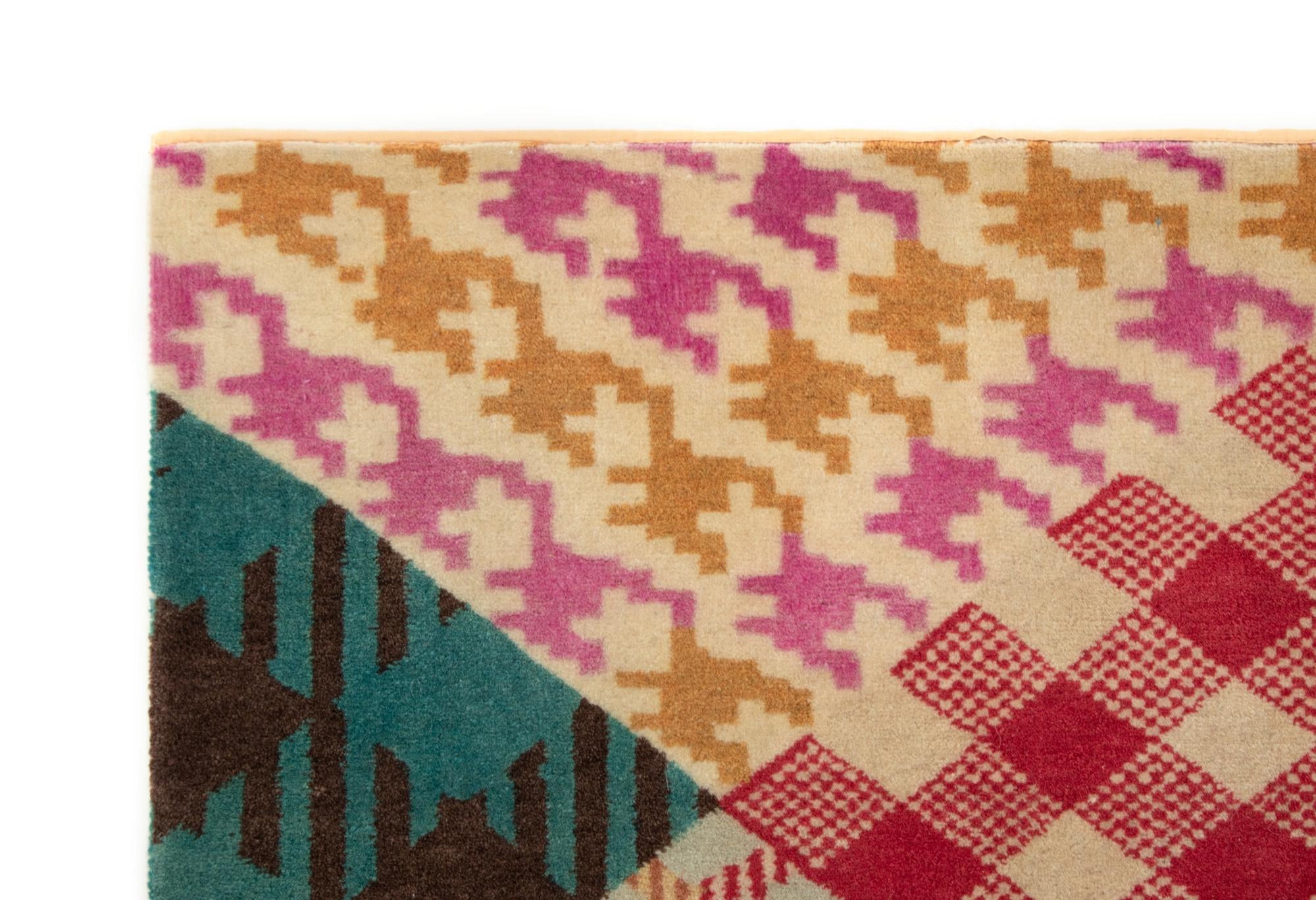 7' 6 x 9' 7 Modern Manshu Wool Rug