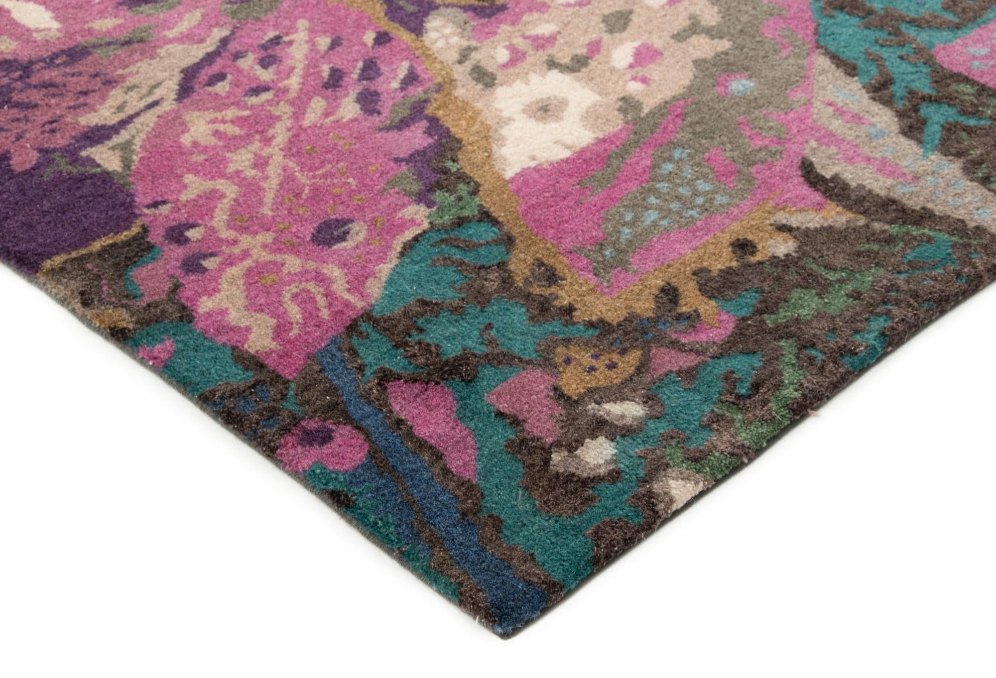 8' 2 x 9' 11 Hand Knotted Modern Manshu Wool Rug