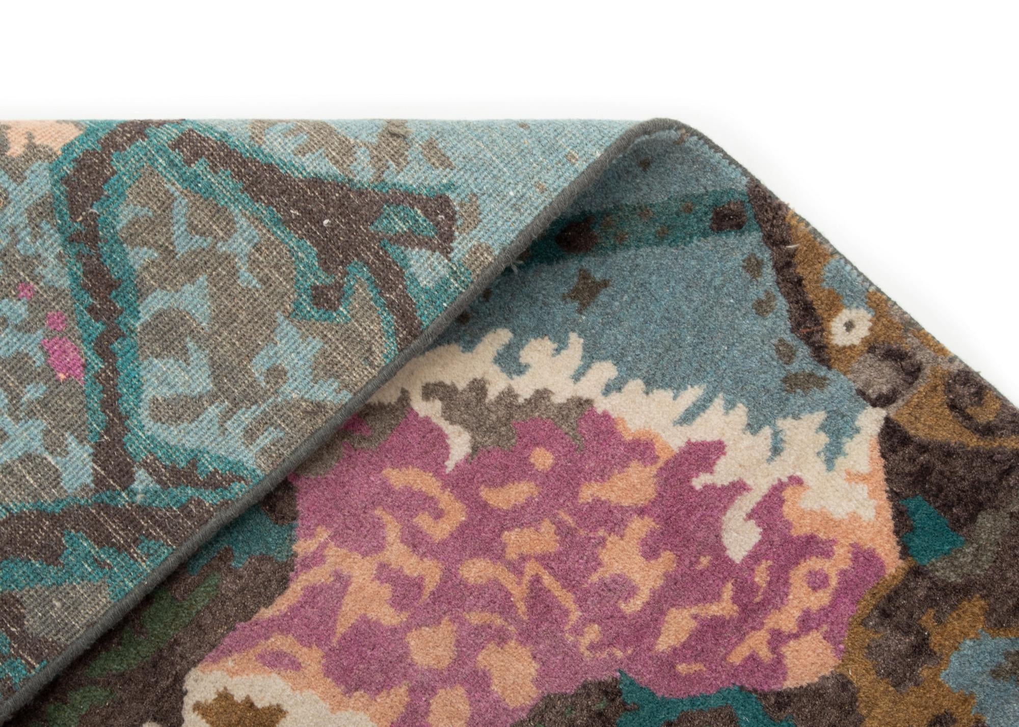 8' 2 x 9' 11 Hand Knotted Modern Manshu Wool Rug