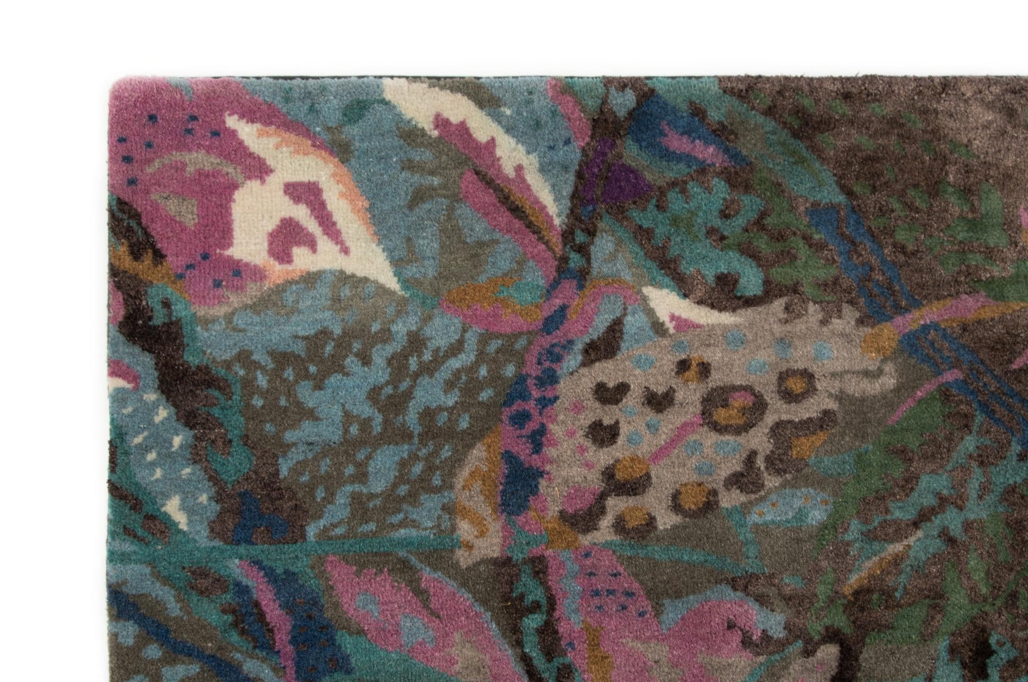 8' 2 x 9' 11 Hand Knotted Modern Manshu Wool Rug