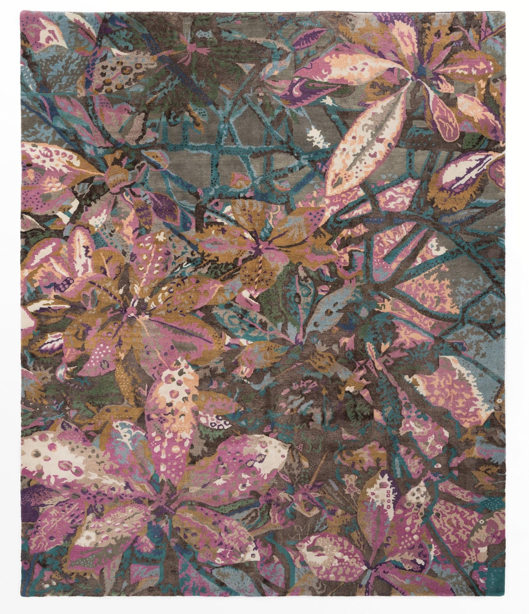 8' 2 x 9' 11 Hand Knotted Modern Manshu Wool Rug