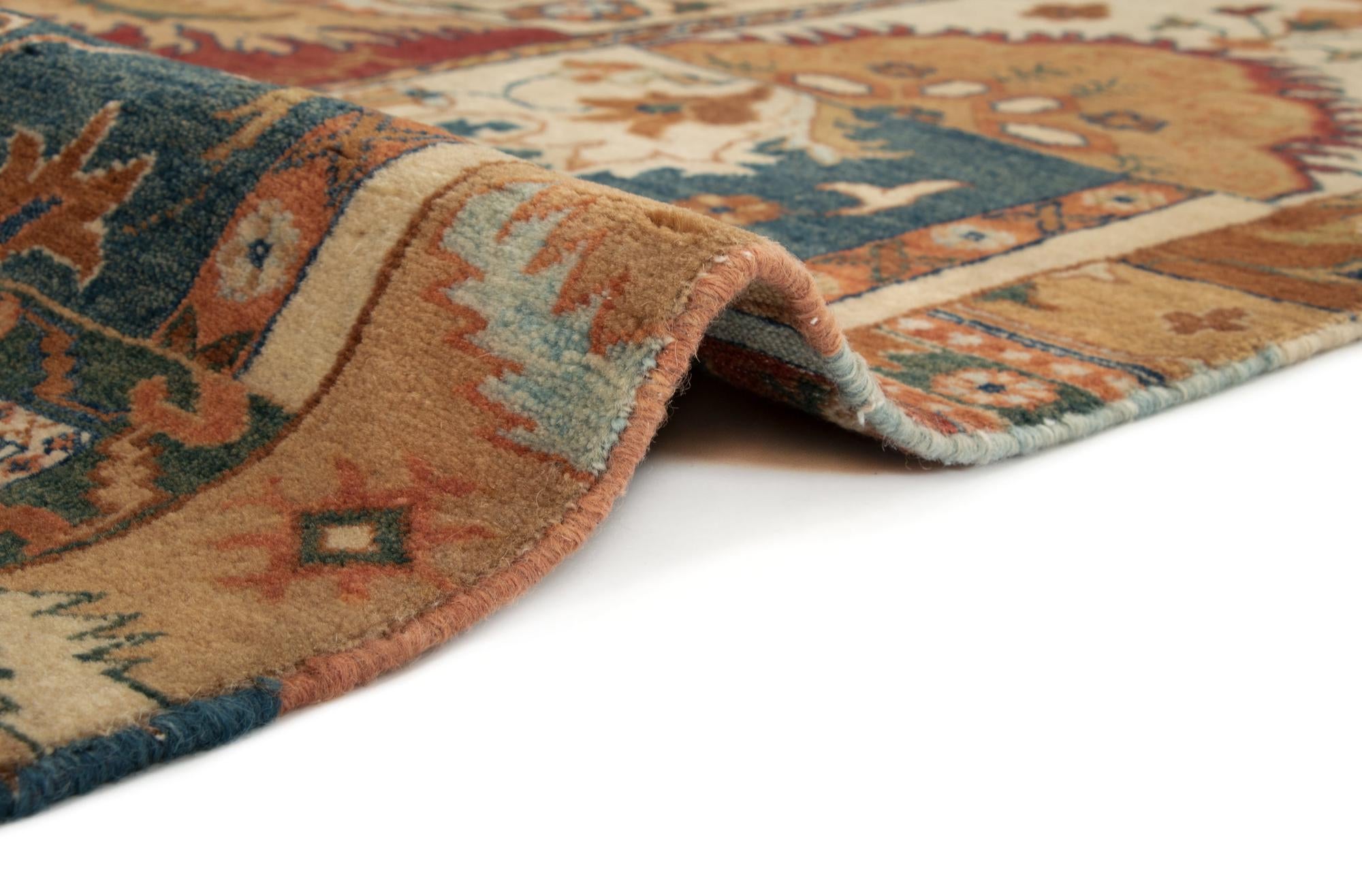 7' 9 x 10' 1 Hand Knotted Modern Manshu Wool Rug
