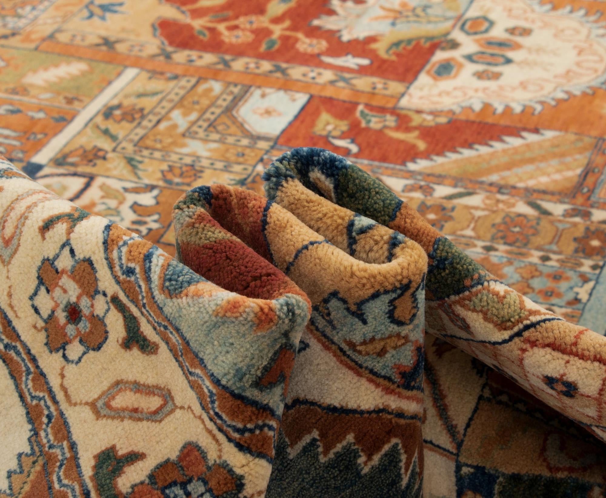 7' 9 x 10' 1 Hand Knotted Modern Manshu Wool Rug