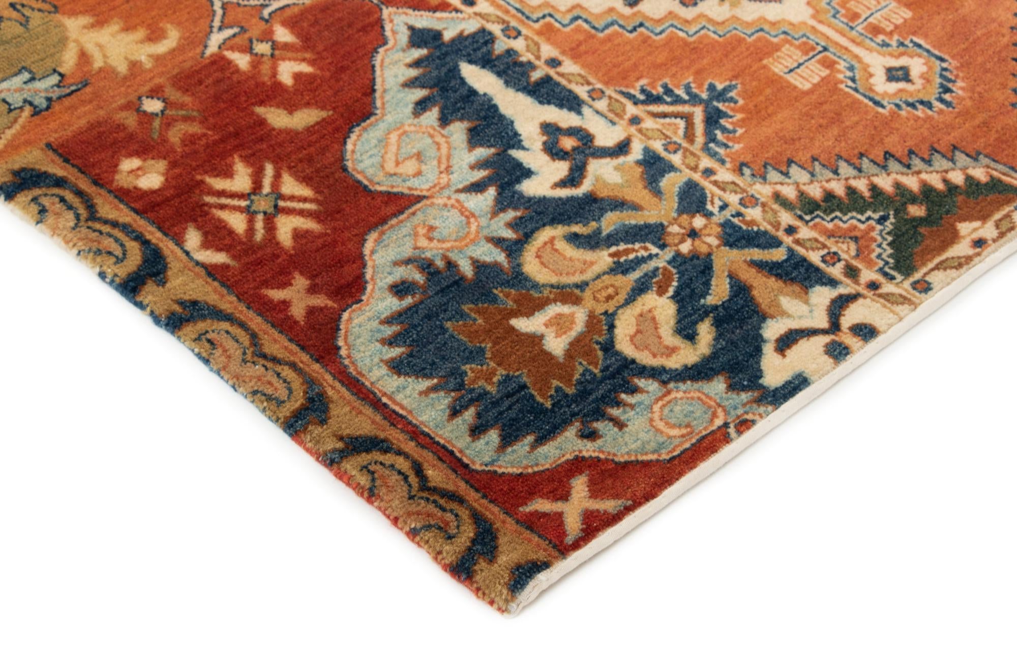 7' 9 x 10' 1 Hand Knotted Modern Manshu Wool Rug
