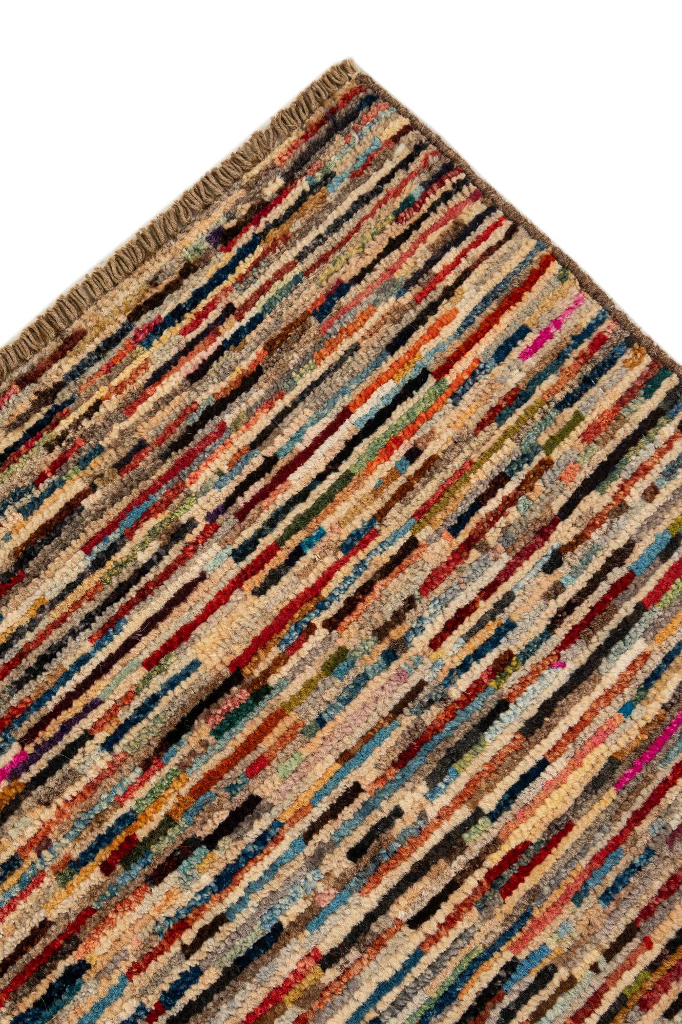 6' 7 x 9' 7 Hand Knotted Modern Ziegler Rug