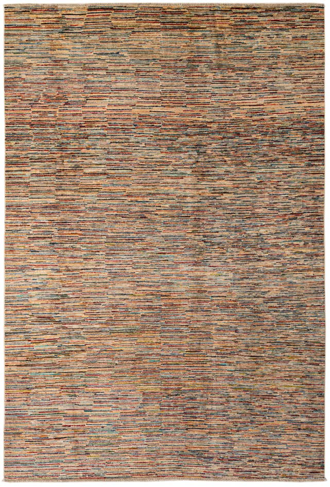 Detail image of 6' 6 x 9' 8 Hand Knotted Modern Ziegler Wool Rug