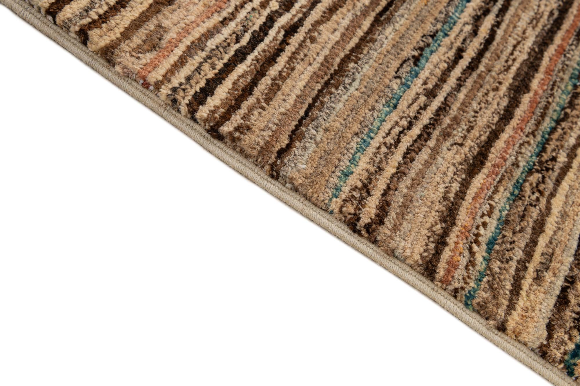 7' 10 x 9' 7 Hand Knotted Modern Ziegler Wool Rug